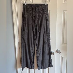 AE linen blend Dreamy Drape Wide Leg Cargo Pants